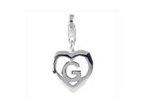 SilveRado™ VR026 Verado Sterling Silver Letter G Bead / Charm with Lobster Clasp