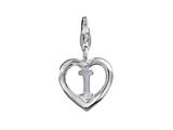 SilveRado™ VR028 Verado Sterling Silver Letter I Pandora Compatible Bead / Charm with Lobster Clasp