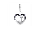 SilveRado™ VR029 Verado Sterling Silver Letter J Bead / Charm with Lobster Clasp
