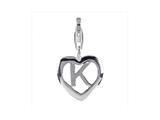 SilveRado™ VR030 Verado Sterling Silver Letter K Bead / Charm with Lobster Clasp