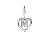SilveRado™ VR032 Verado Sterling Silver Letter M Bead / Charm with Lobster Clasp