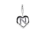 SilveRado™ VR033 Verado Sterling Silver Letter N Bead / Charm with Lobster Clasp