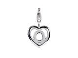 SilveRado™ VR034 Verado Sterling Silver Letter O Pandora Compatible Bead / Charm with Lobster Clasp