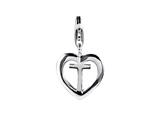 SilveRado™ VR039 Verado Sterling Silver Letter T Pandora Compatible Bead / Charm with Lobster Clasp