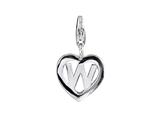 SilveRado™ VR042 Verado Sterling Silver Letter W Pandora Compatible Bead / Charm with Lobster Clasp