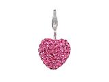 SilveRado™ VRB303-2 Verado Bling My Heart Pink Bead / Charm