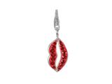 SilveRado™ VRB343-6 Verado Bling Muwah (Red Lips) Bead / Charm