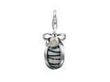 SilveRado™ VRG155-8 Verado Murano Glass Twist and Shout Bead / Charm
