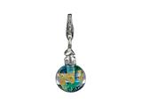 SilveRado™ VRG212-1 Verado Murano Glass Green Earth Bead / Charm
