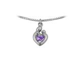 Small Sterling Silver Original Mother and Child® February Charm by Janel Russell