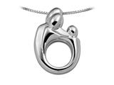 Large Sterling Silver Original Mother and Child® Family Pendant by Janel Russell