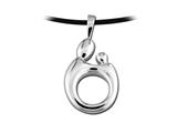 Large Sterling Silver Original Mother and Child® Dimensional Pendant by Janel Russell