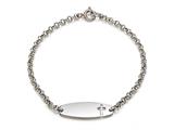 Sterling Silver Children Cross ID Bracelet