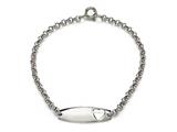 Sterling Silver Children Heart ID Bracelet