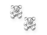 925 Sterling Silver Childrens Teddy Bear Earrings