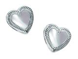 925 Sterling Silver Childrens Heart Earrings