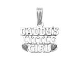 925 Sterling Silver Childrens Daddys Little Girl Pendant on 14 Inch Chain