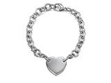 Sterling Silver 8" Heart Charm Bracelet