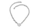 Sterling Silver 16 inches Heart Charm Necklace