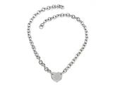 Sterling Silver 18" Round Charm Necklace