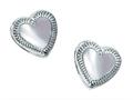 925 Sterling Silver Childrens Heart Earrings