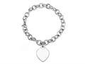 Sterling Silver 8 inches Heart Charm Bracelet