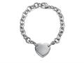 Sterling Silver 8" Heart Charm Bracelet