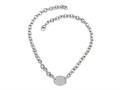 Sterling Silver 16" Oval Charm Necklace