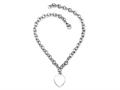 Sterling Silver 16" Heart Charm Necklace