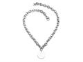 Sterling Silver 16" Round Charm Necklace