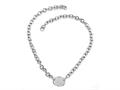Sterling Silver 18" Oval Charm Necklace