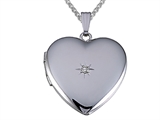 Medium Heart Locket Pendant With Diamond