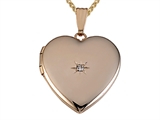 Large Heart Locket Pendant With Diamond