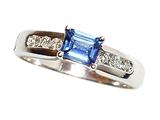 Tommaso Design™ Genuine Sapphire and Diamonds Ring