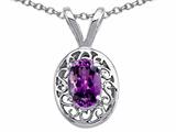 Tommaso Design™ Genuine Amethyst Oval 6x4mm Pendant