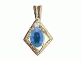 Tommaso Design™ Oval 6x4mm Genuine Sapphire Pendant