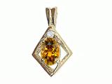 Tommaso Design™ Oval 6x4mm Genuine Citrine Pendant
