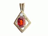 Tommaso Design™ Oval 6x4mm Genuine Garnet Pendant