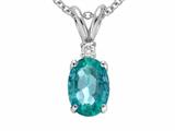 Tommaso Design™ Genuine Emerald and Diamond Pendant