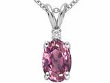Tommaso Design™ Oval Genuine Pink Tourmaline Pendant
