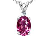 Tommaso Design™ Genuine Pink Tourmaline Pendant