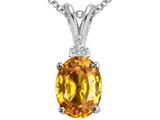 Tommaso Design™ Oval 10x8 mm Genuine Citrine Pendant