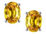 Tommaso Design™ Oval 8x6mm Genuine Citrine Earring Studs