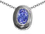 Tommaso Design™ Oval 7x5mm Genuine Tanzanite Pendant