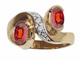Tommaso Design™ Genuine Garnet Ring