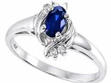 Tommaso Design™ Genuine Sapphire and Diamond Ring