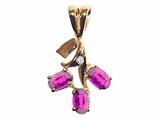 Tommaso Design™ Oval 5x3mm Genuine Pink Tourmaline and Diamond Pendant