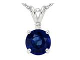 Tommaso Design™ Round Genuine Sapphire Pendant
