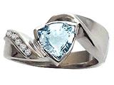 Tommaso Design™ Genuine Aquamarine Ring