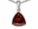Tommaso Design™ Trillion Cut Genuine Garnet Pendant
